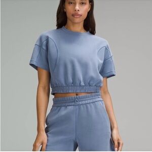 lululemon athletica Slate Blue Crop Top softstreme